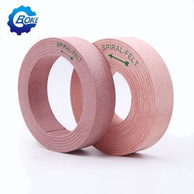 Yüksek Parlaklıklı Spiral Felt Poliş Çarkı Beveling Makinesinde Cam Poliş için