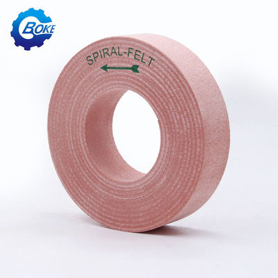 Yüksek Parlaklıklı Spiral Felt Poliş Çarkı Beveling Makinesinde Cam Poliş için