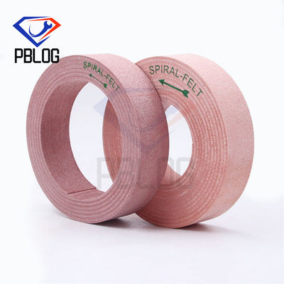 Fabrika toptan Satış Cam kenar yüzey cilalama pembe alet yünü Felt cilalama tekerleği