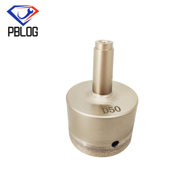 Gümüş 3 - 80 mm cam matkap parçaları Yüksek ısı direnciyle elmas cam çekirdek matkap
