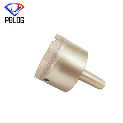 Gümüş 3 - 80 mm cam matkap parçaları Yüksek ısı direnciyle elmas cam çekirdek matkap