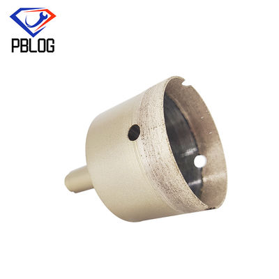 Gümüş 3 - 80 mm cam matkap parçaları Yüksek ısı direnciyle elmas cam çekirdek matkap