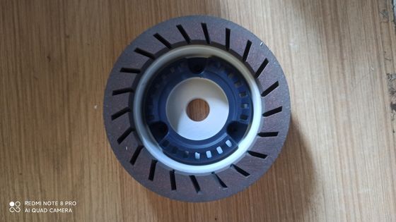 150mm reçine tekerleği yüksek keskinlik için beveling makine 240 Grit Beyaz Kahverengi fincan tekerleği