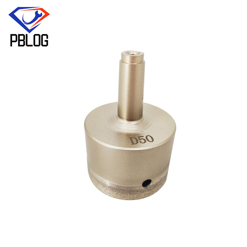 Gümüş 3 - 80 mm cam matkap parçaları Yüksek ısı direnciyle elmas cam çekirdek matkap