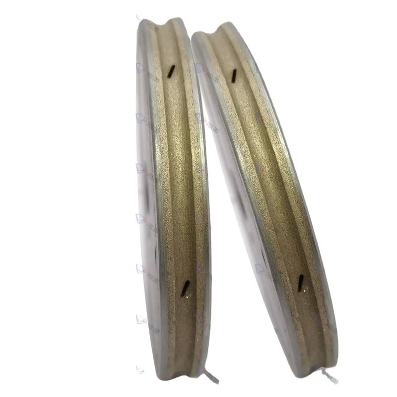 150 mm yuvarlak kenarlı elmas cilalama tekerleği uzun ömürlü performans ve sertlik için 240